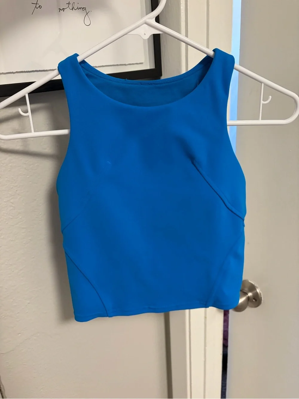 lululemon athletica Bright Blue High-Neck Crop Tank